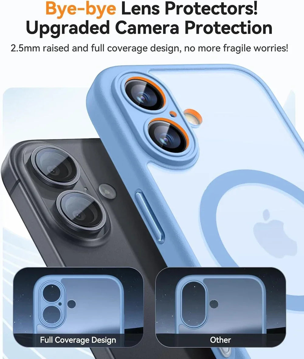Cover Magnetica Opaca Antiurto per iPhone 17 16 15 14 13 12 11 Pro Max Plus – Compatibile MagSafe