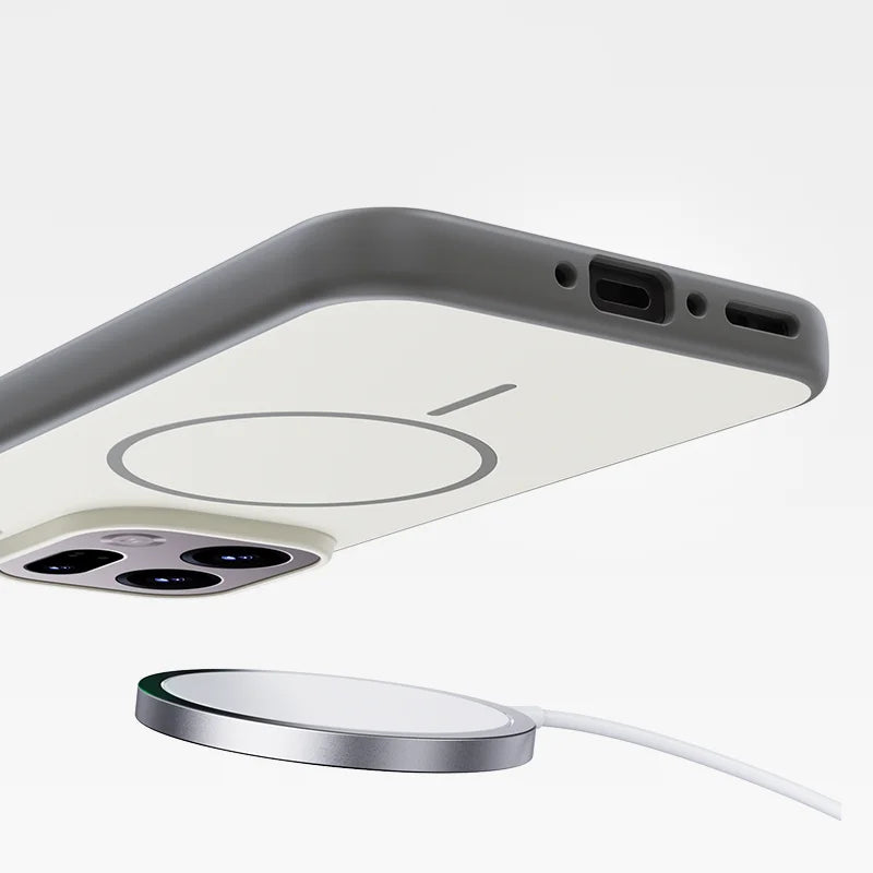 Cover Magnetica Bicolore Opaca per OPPO Find X9 e X9 Pro – PC + TPU con Tasto in Metallo