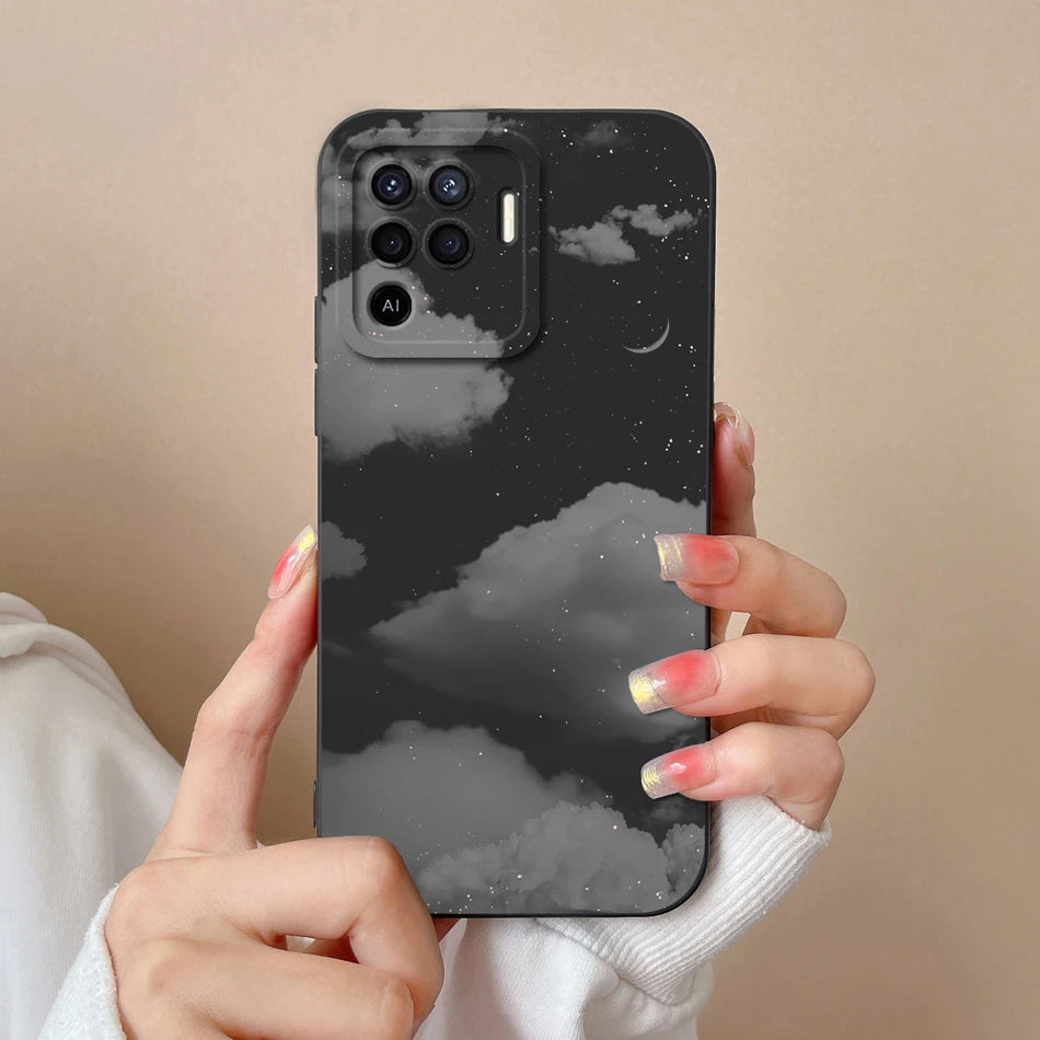Cover in Silicone Liquido per OPPO Reno 5 / 5F / 5 Lite / 5Z / 5K – Design Carino, Protezione Totale