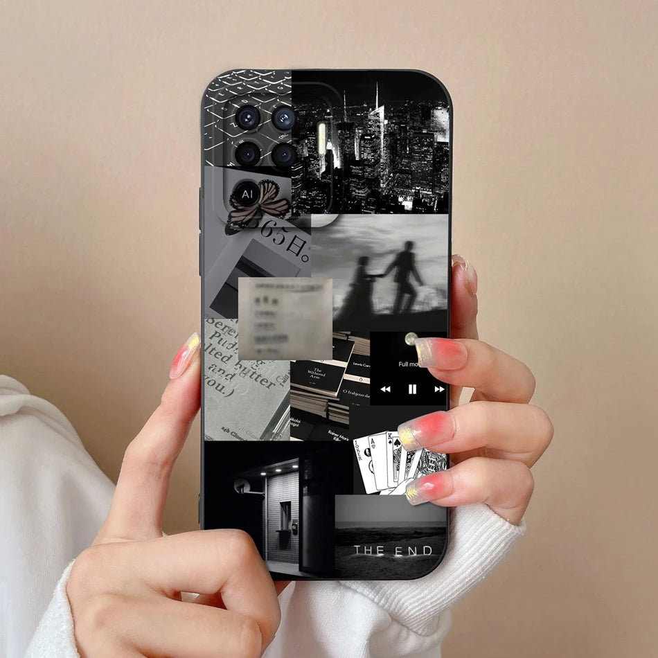 Cover in Silicone Liquido per OPPO Reno 5 / 5F / 5 Lite / 5Z / 5K – Design Carino, Protezione Totale