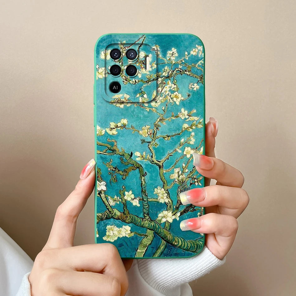 Cover in Silicone Liquido per OPPO Reno 5 / 5F / 5 Lite / 5Z / 5K – Design Carino, Protezione Totale