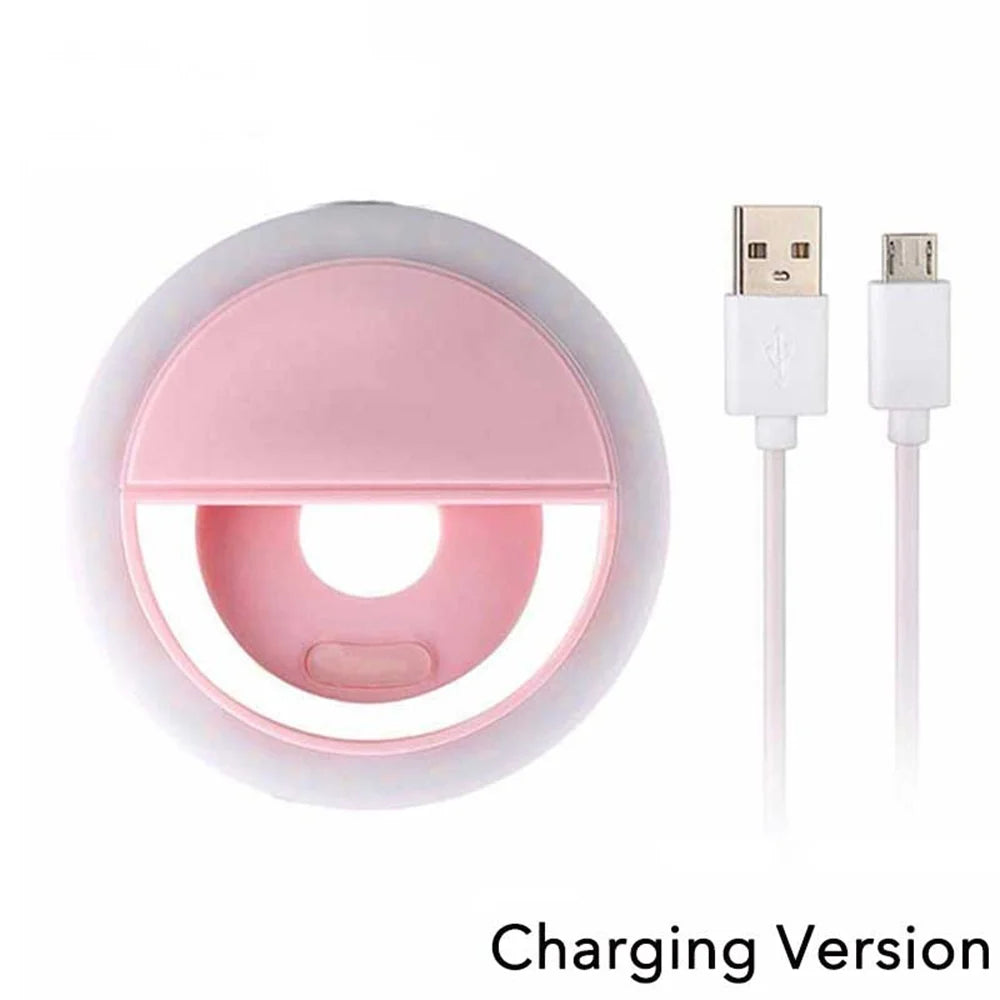 Anello LED Selfie con Ricarica USB – Luce Fill Light per Foto, Video e Live Streaming – Compatibile con tutti gli Smartphone
