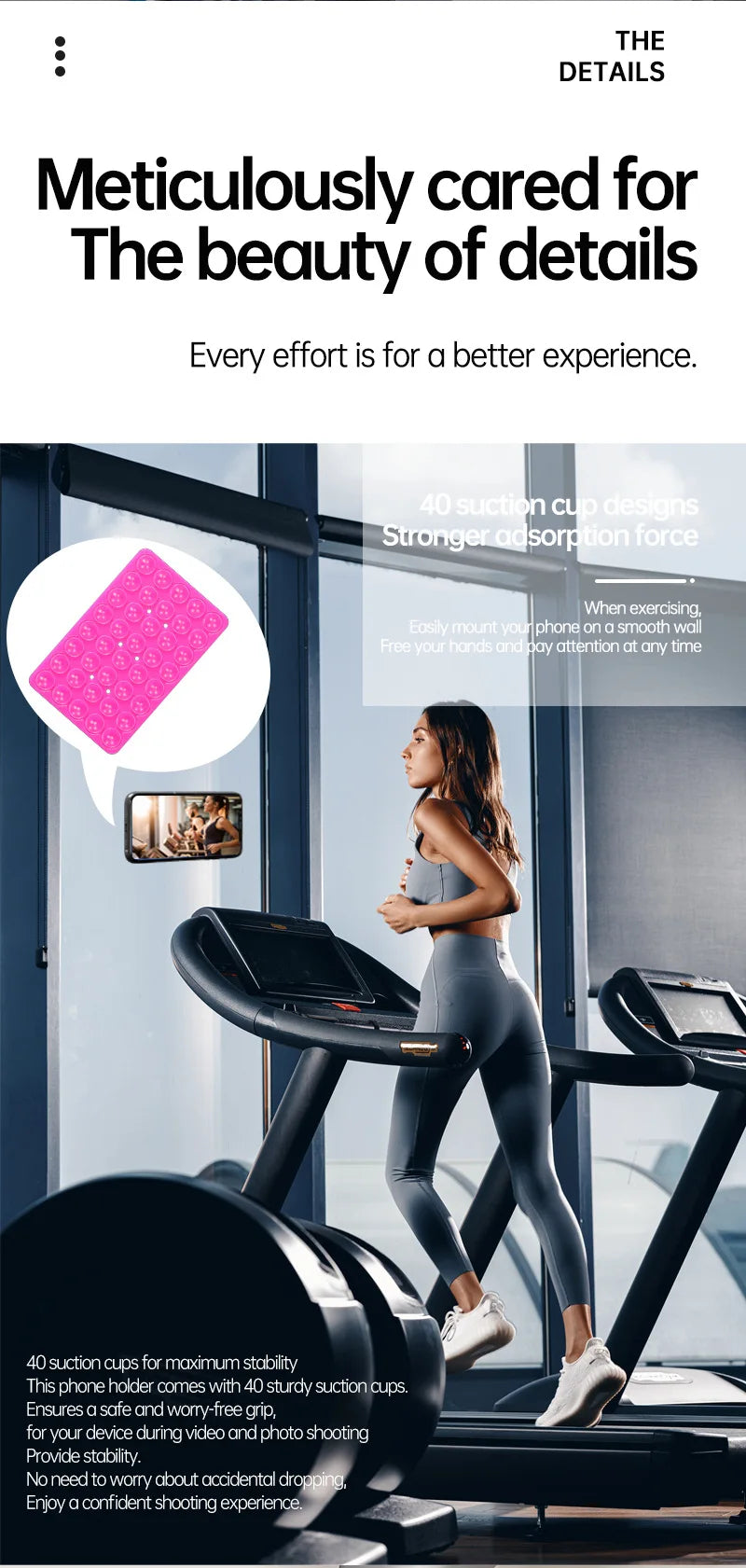 Supporto Adesivo in Silicone a Ventosa per Smartphone – Selfie, Video e Parete | 1 o 3 Pezzi