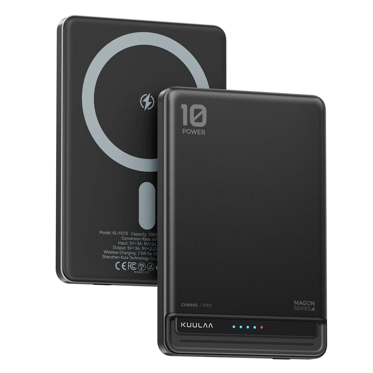 KUULAA Power Bank Magnetico 10000mAh – Ricarica Wireless 15W + Cablata 20W per iPhone 16 15 14 Pro Max MagSafe