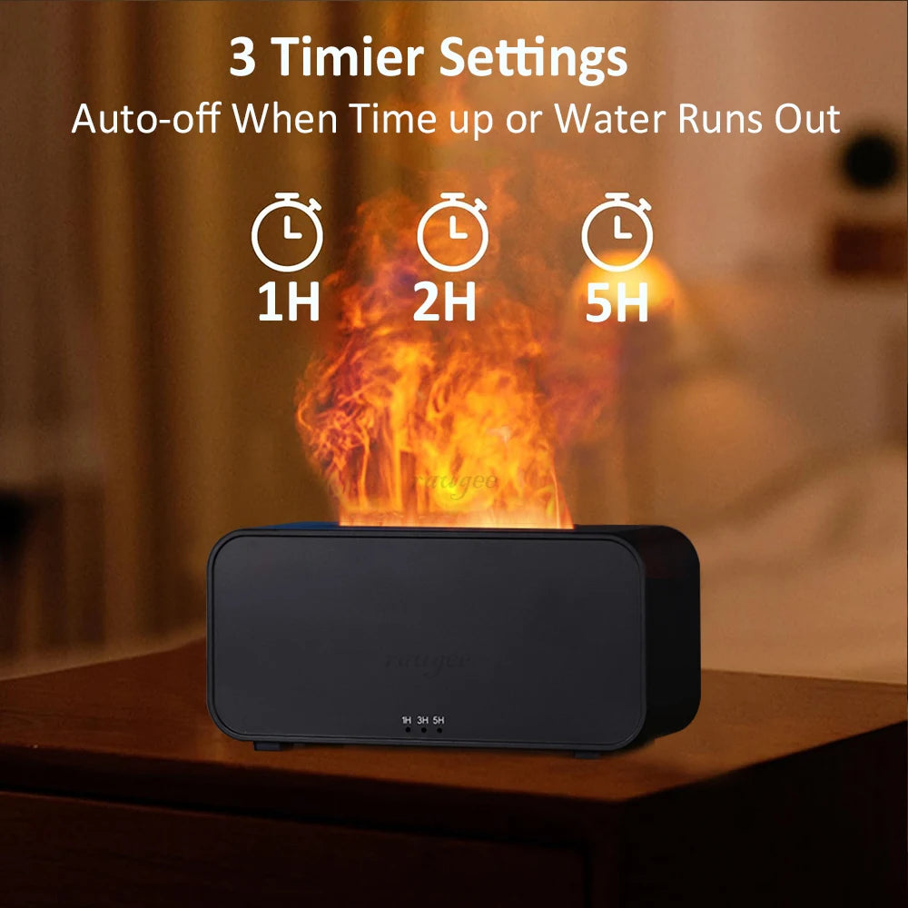 Diffusore Fiamma LED con Umidificatore e Oli Essenziali – 7 Colori