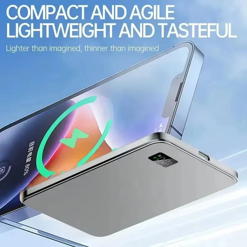 Power Bank Magnetico MagSafe Ultra Slim con Display LED – Ricarica Rapida 120W – iPhone 12 / 13 / 14 / 15 / 16 e Android