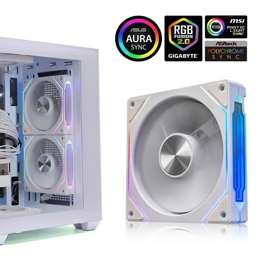 Ventola PC ARGB 120mm Silenziosa – PRISM 4 RS | 4 Pin PWM 800-1600 RPM | Gaming Desktop