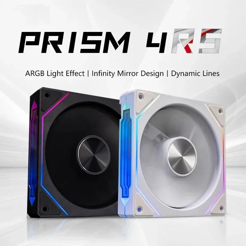 Ventola PC ARGB 120mm Silenziosa – PRISM 4 RS | 4 Pin PWM 800-1600 RPM | Gaming Desktop
