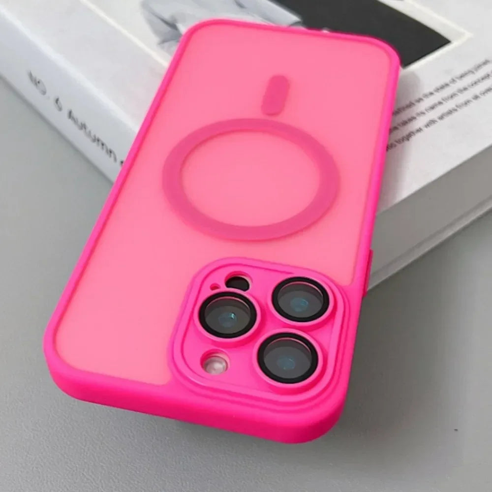 Cover Magnetica Opaca Antiurto per iPhone 17 16 15 14 13 12 11 Pro Max Plus – Compatibile MagSafe