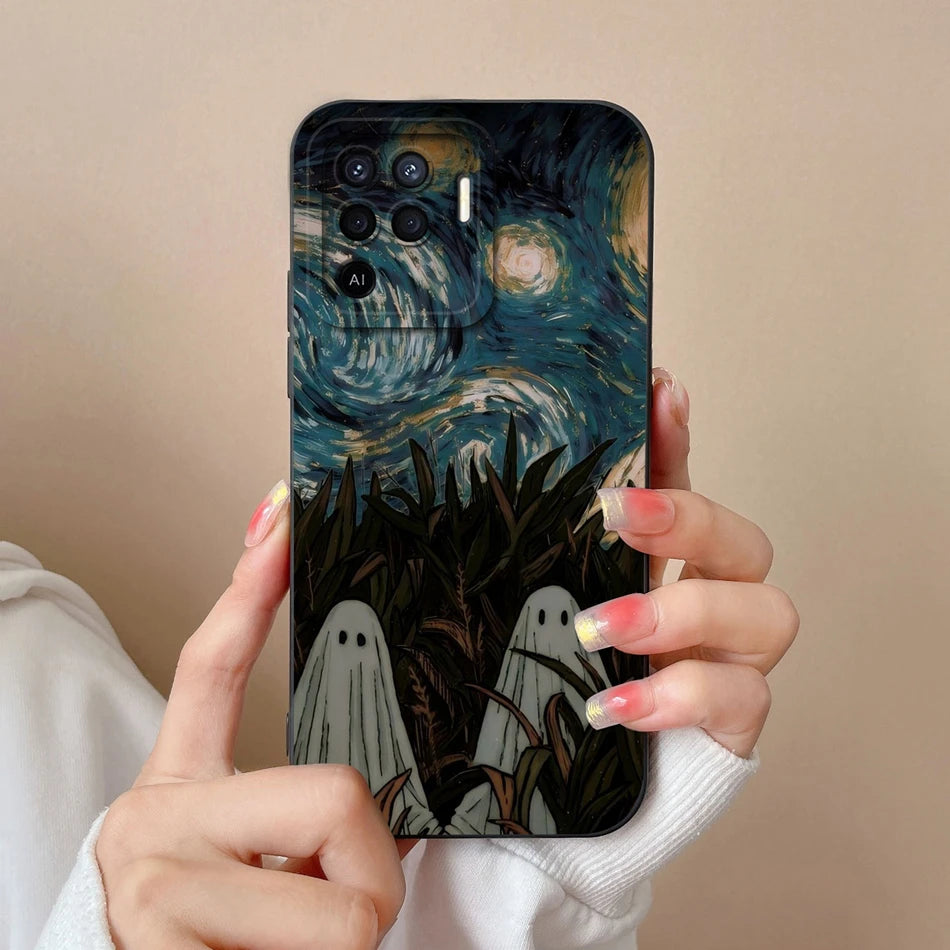Cover in Silicone Liquido per OPPO Reno 5 / 5F / 5 Lite / 5Z / 5K – Design Carino, Protezione Totale