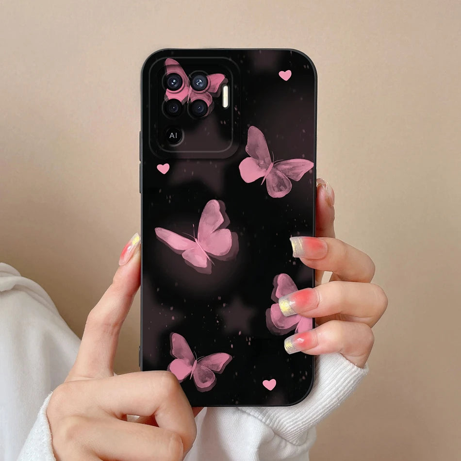 Cover in Silicone Liquido per OPPO Reno 5 / 5F / 5 Lite / 5Z / 5K – Design Carino, Protezione Totale