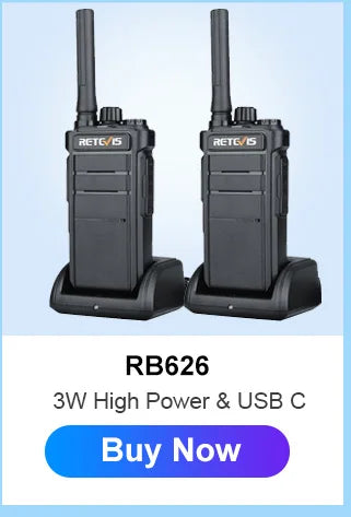 Retevis RT622 Mini Walkie Talkie – Set da 4 Pz PMR446/FRS Radio Portatile per Hotel, Ristorante, Campeggio