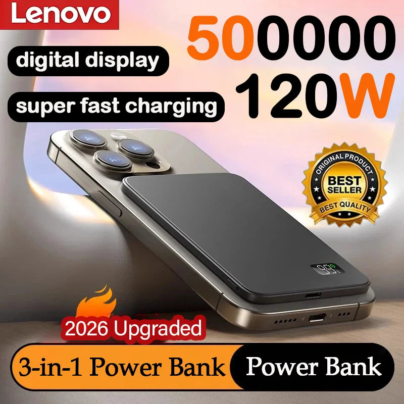 Power Bank Magnetico MagSafe Ultra Slim con Display LED – Ricarica Rapida 120W – iPhone 12 / 13 / 14 / 15 / 16 e Android