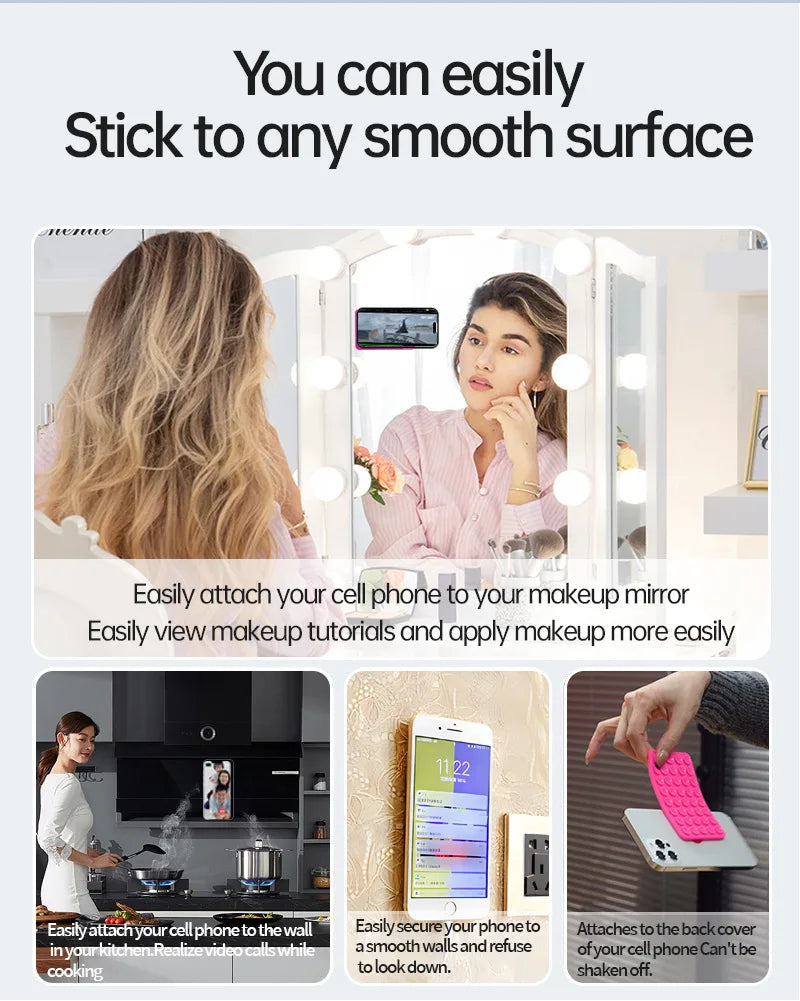 Supporto Adesivo in Silicone a Ventosa per Smartphone – Selfie, Video e Parete | 1 o 3 Pezzi