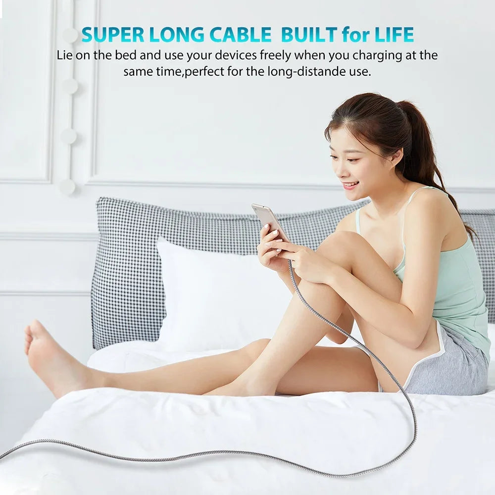 Cavo USB-C a USB-C 60W PD Ricarica Rapida – Nylon Intrecciato 1m 2m 3m 5m 8m per iPhone 15 16 Xiaomi Samsung