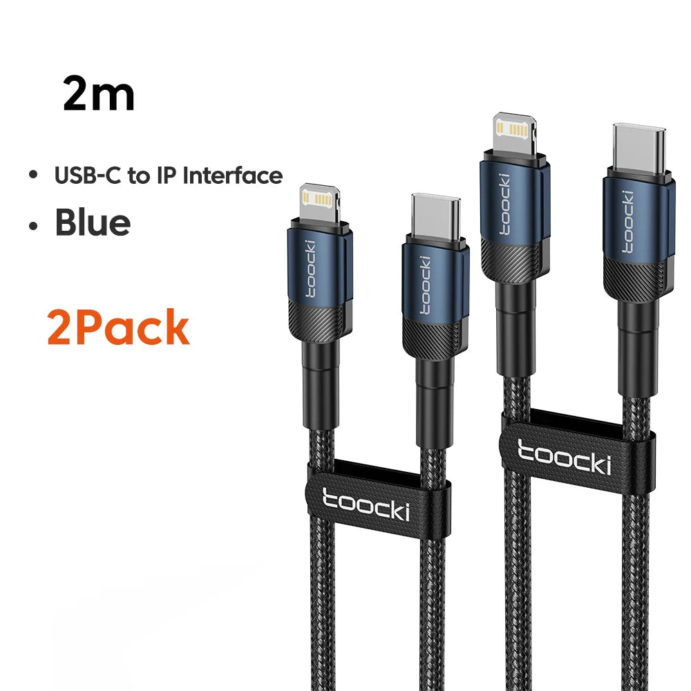 Cavo Toocki USB-C a Lightning PD 20W per iPhone 15 14 13 12 11 Pro XS 8 – Ricarica Rapida e Trasferimento Dati