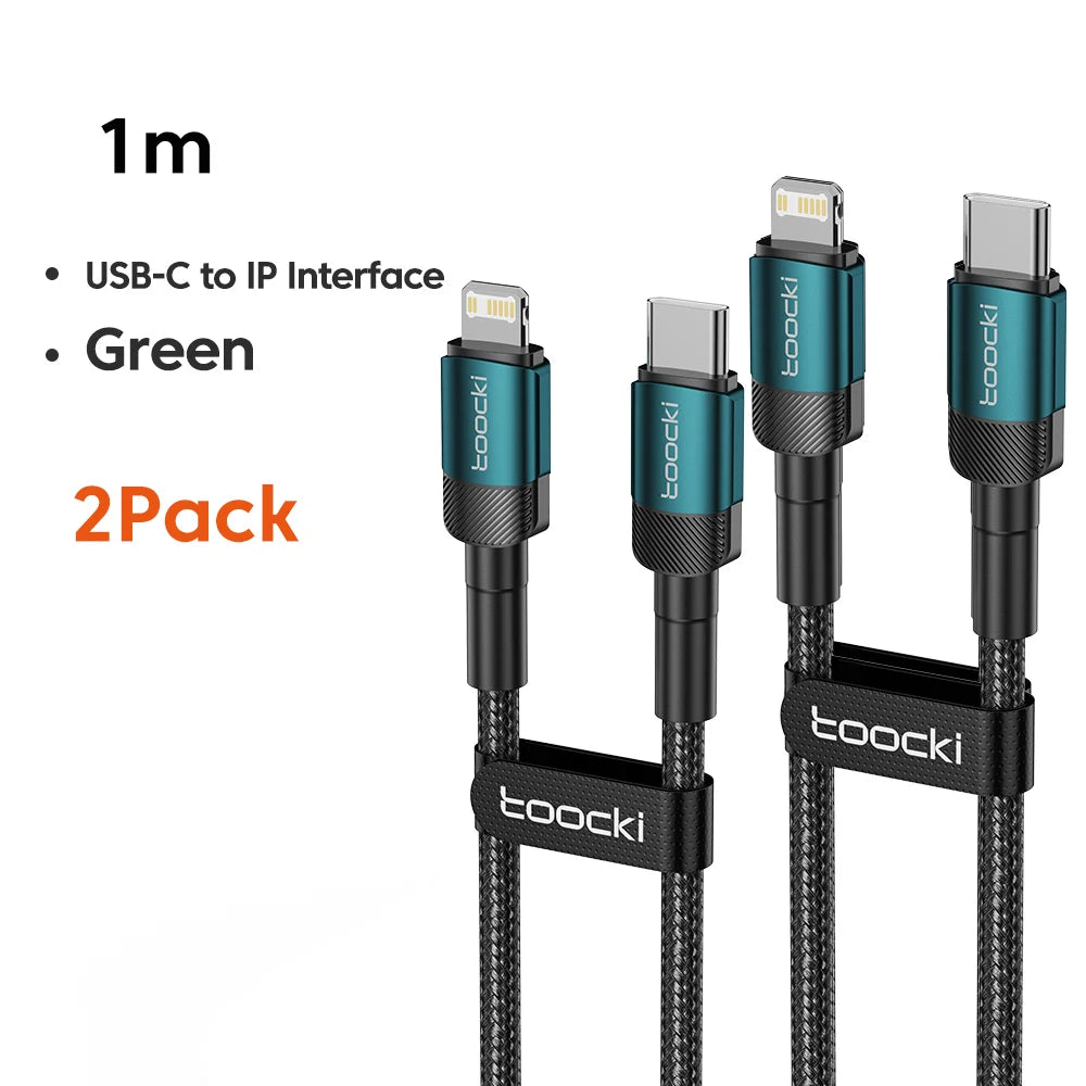 Cavo Toocki USB-C a Lightning PD 20W per iPhone 15 14 13 12 11 Pro XS 8 – Ricarica Rapida e Trasferimento Dati