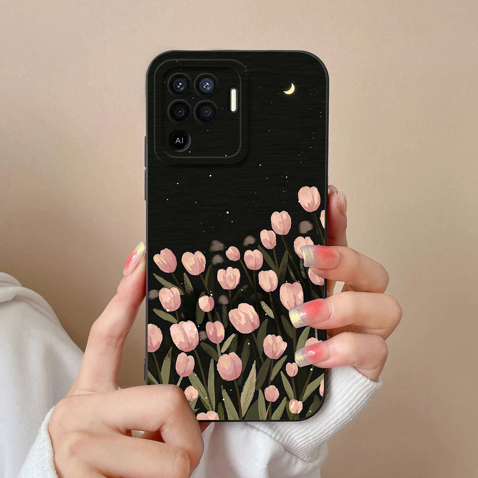 Cover in Silicone Liquido per OPPO Reno 5 / 5F / 5 Lite / 5Z / 5K – Design Carino, Protezione Totale