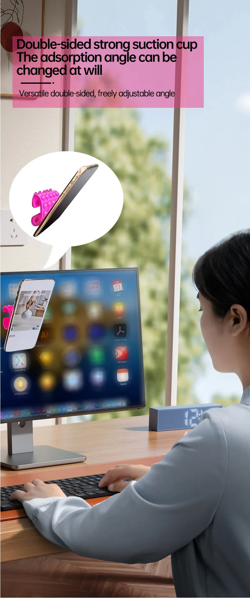 Supporto Adesivo in Silicone a Ventosa per Smartphone – Selfie, Video e Parete | 1 o 3 Pezzi