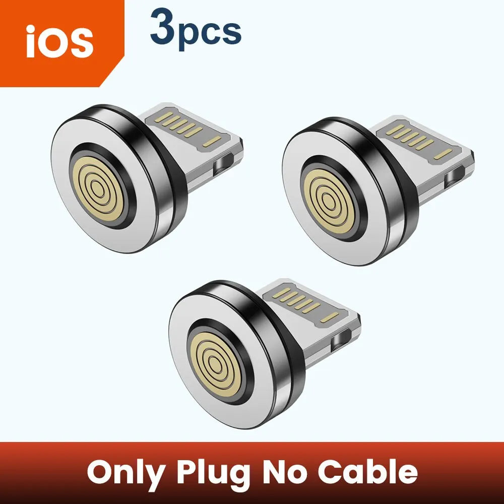 Cavo Magnetico Toocki 540° Rotante – Ricarica Rapida 3A | USB-C, Lightning, Micro USB | 1m o 2m