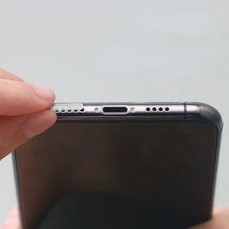 Rete Antipolvere Adesiva in Metallo per Smartphone – Protezione Altoparlante e Porta di Ricarica – Set da 1 a 12 Pz