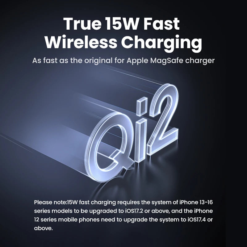 UGREEN Power Bank Magnetico 10000mAh Qi2 – Ricarica Wireless 15W + Cablata 30W/20W per iPhone 17 16 15 Pro Max