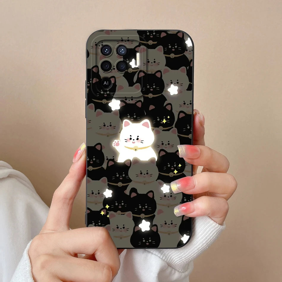 Cover in Silicone Liquido per OPPO Reno 5 / 5F / 5 Lite / 5Z / 5K – Design Carino, Protezione Totale