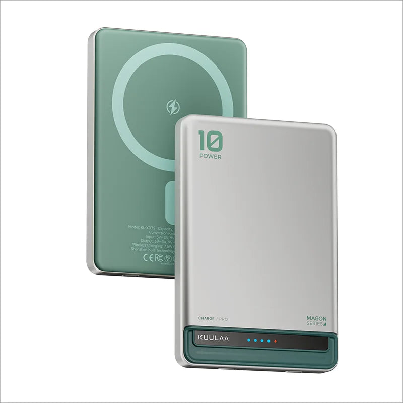 KUULAA Power Bank Magnetico 10000mAh – Ricarica Wireless 15W + Cablata 20W per iPhone 16 15 14 Pro Max MagSafe