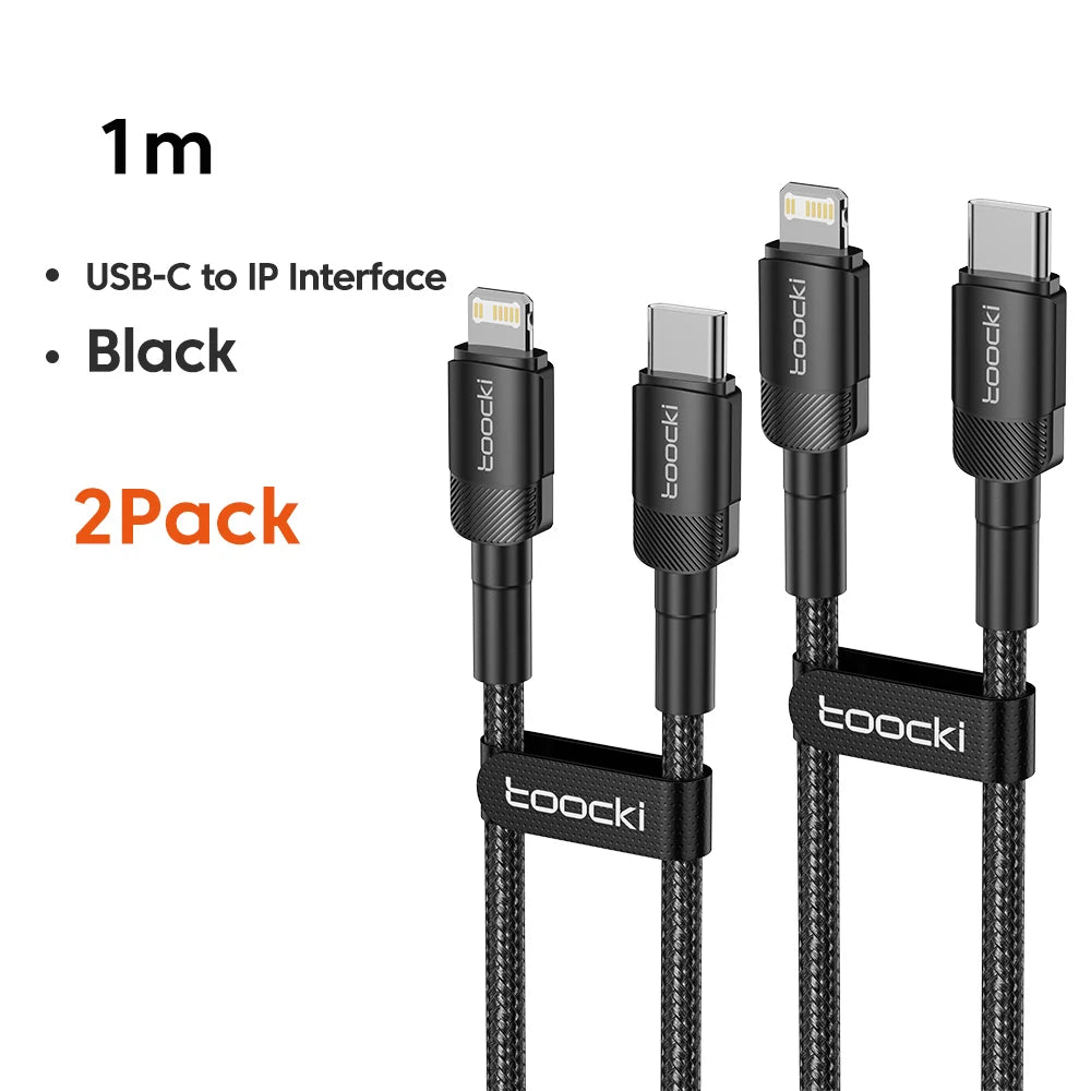 Cavo Toocki USB-C a Lightning PD 20W per iPhone 15 14 13 12 11 Pro XS 8 – Ricarica Rapida e Trasferimento Dati