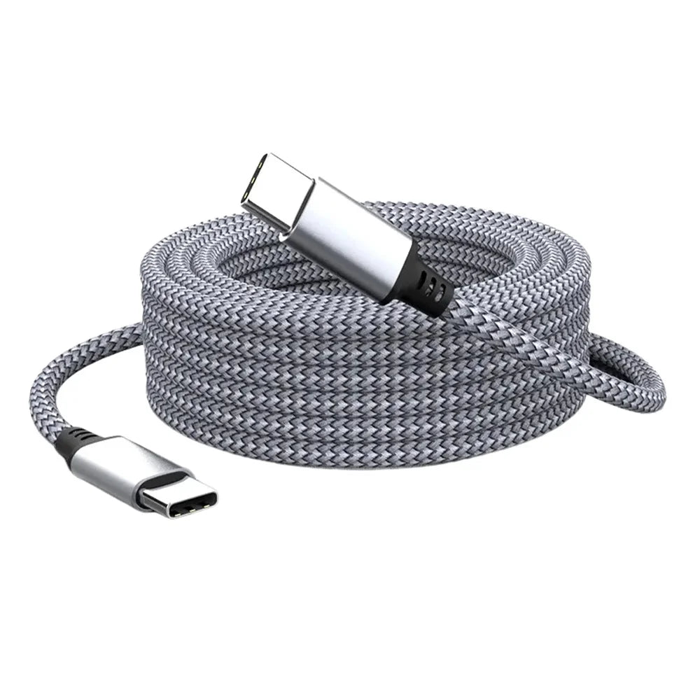 Cavo USB-C a USB-C 60W PD Ricarica Rapida – Nylon Intrecciato 1m 2m 3m 5m 8m per iPhone 15 16 Xiaomi Samsung