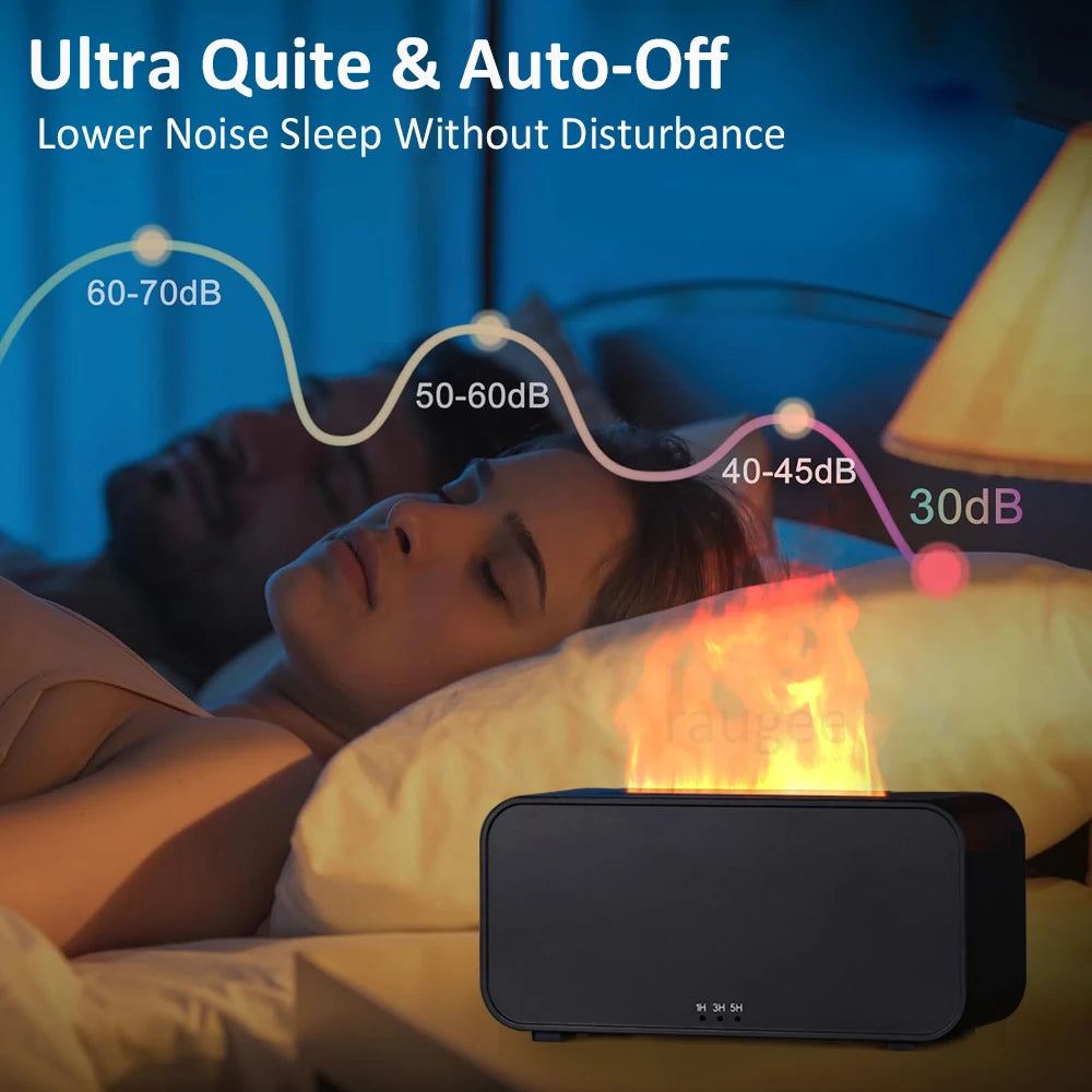 Diffusore Fiamma LED con Umidificatore e Oli Essenziali – 7 Colori